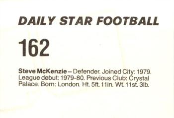 1980-81 Daily Star Football #162 Steve MacKenzie Back