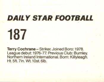 1980-81 Daily Star Football #187 Terry Cochrane Back
