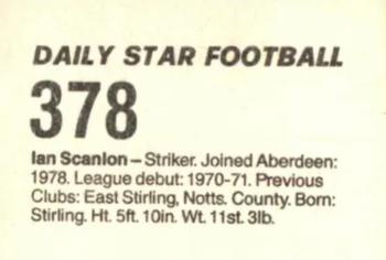 1980-81 Daily Star Football #378 Ian Scanlon Back