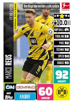2020-21 Topps On-Demand Match Attax Bundesliga #007 Marco Reus Front