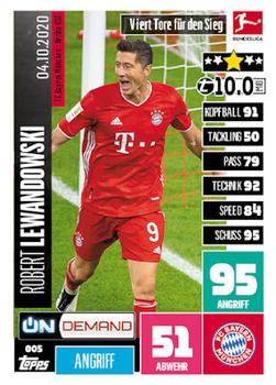 2020-21 Topps On-Demand Match Attax Bundesliga #005 Robert Lewandowski Front