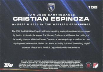 2020 Topps On-Demand Set 24: 2020 MLS Soccer Playoffs - Blue #15B Cristian Espinoza Back