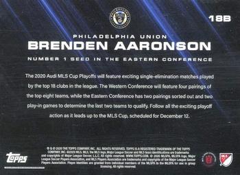 2020 Topps On-Demand Set 24: 2020 MLS Soccer Playoffs - Blue #18B Brenden Aaronson Back