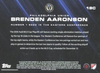 2020 Topps On-Demand Set 24: 2020 MLS Soccer Playoffs - Gold #18C Brenden Aaronson Back
