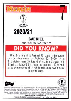 2020-21 Merlin Chrome UEFA Champions League #7 Gabriel Back