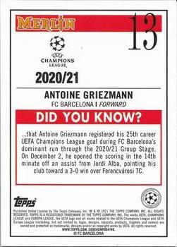 2020-21 Merlin Chrome UEFA Champions League #13 Antoine Griezmann Back