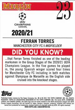 2020-21 Merlin Chrome UEFA Champions League #23 Ferran Torres Back