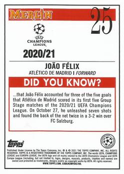 2020-21 Merlin Chrome UEFA Champions League #25 João Félix Back