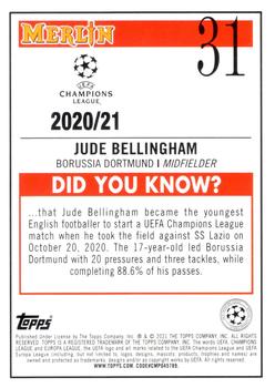 2020-21 Merlin Chrome UEFA Champions League #31 Jude Bellingham Back