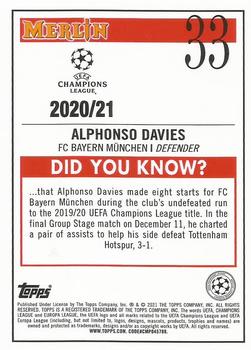 2020-21 Merlin Chrome UEFA Champions League #33 Alphonso Davies Back