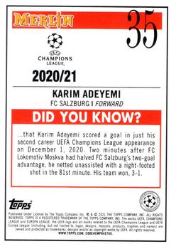 2020-21 Merlin Chrome UEFA Champions League #35 Karim Adeyemi Back