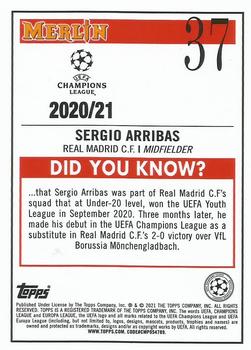 2020-21 Merlin Chrome UEFA Champions League #37 Sergio Arribas Back