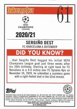 2020-21 Merlin Chrome UEFA Champions League #61 Sergiño Dest Back