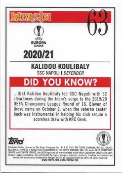 2020-21 Merlin Chrome UEFA Champions League #63 Kalidou Koulibaly Back