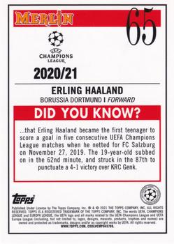 2020-21 Merlin Chrome UEFA Champions League #65 Erling Haaland Back
