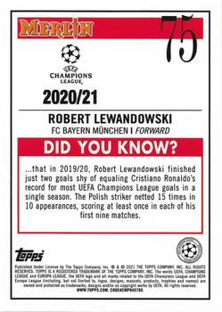 2020-21 Merlin Chrome UEFA Champions League #75 Robert Lewandowski Back