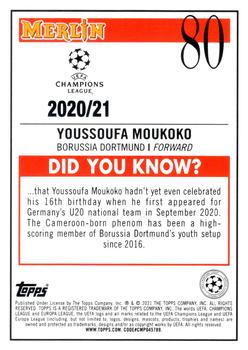 2020-21 Merlin Chrome UEFA Champions League #80 Youssoufa Moukoko Back