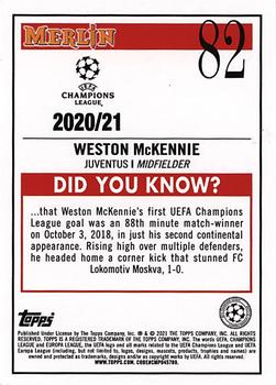 2020-21 Merlin Chrome UEFA Champions League #82 Weston McKennie Back