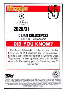 2020-21 Merlin Chrome UEFA Champions League #85 Dejan Kulusevski Back