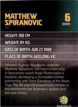 2015 Socceroos Champions of Asia #NNO Matthew Spiranovic Back