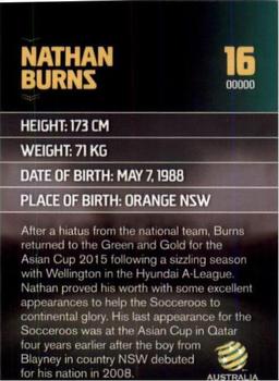 2015 Socceroos Champions of Asia #NNO Nathan Burns Back