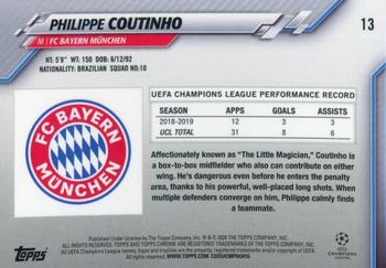 2019-20 Topps Chrome Sapphire Edition UEFA Champions League #13 Philippe Coutinho Back