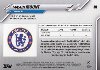 2019-20 Topps Chrome Sapphire Edition UEFA Champions League #30 Mason Mount Back