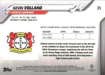 2019-20 Topps Chrome Sapphire Edition UEFA Champions League #35 Kevin Volland Back