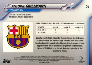 2019-20 Topps Chrome Sapphire Edition UEFA Champions League #59 Antoine Griezmann Back