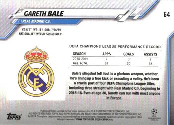 2019-20 Topps Chrome Sapphire Edition UEFA Champions League #64 Gareth Bale Back