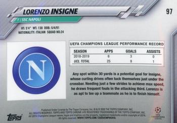 2019-20 Topps Chrome Sapphire Edition UEFA Champions League #97 Lorenzo Insigne Back