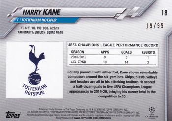 2019-20 Topps Chrome Sapphire Edition UEFA Champions League - Yellow #18 Harry Kane Back