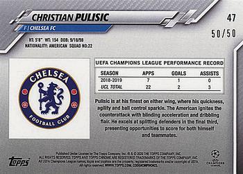 2019-20 Topps Chrome Sapphire Edition UEFA Champions League - Orange #47 Christian Pulisic Back