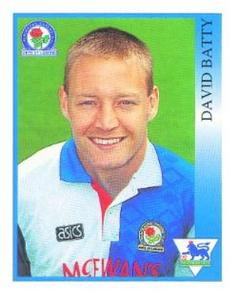 1993-94 Merlin's Premier League 94 Sticker Collection #48 David Batty Front