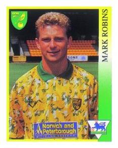 1993-94 Merlin's Premier League 94 Sticker Collection #296 Mark Robins Front