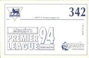 1993-94 Merlin's Premier League 94 Sticker Collection #342 Jostein Flo Back