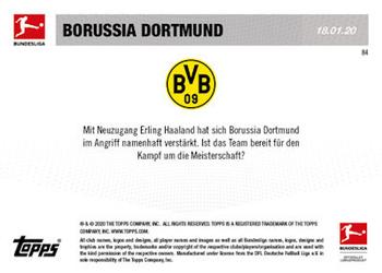 2019-20 Topps Now Bundesliga German #84 Borussia Dortmund Back