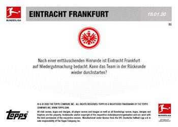 2019-20 Topps Now Bundesliga German #86 Eintracht Frankfurt Back