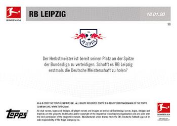 2019-20 Topps Now Bundesliga German #90 RB Leipzig Back