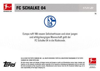 2019-20 Topps Now Bundesliga German #96 FC Schalke 04 Back