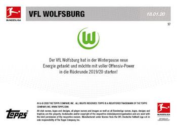 2019-20 Topps Now Bundesliga German #97 VFL Wolfsburg Back
