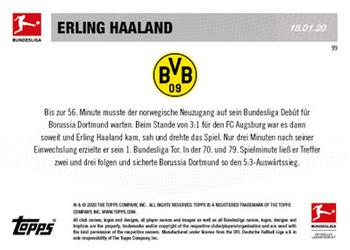 2019-20 Topps Now Bundesliga German #99 Erling Haaland Back