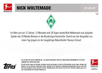 2019-20 Topps Now Bundesliga German #115 Nick Woltemade Back