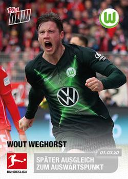 2019-20 Topps Now Bundesliga German #138 Wout Weghorst Front