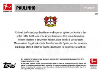 2019-20 Topps Now Bundesliga German #142 Paulinho Back