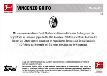 2019-20 Topps Now Bundesliga German #179 Vincenzo Grifo Back