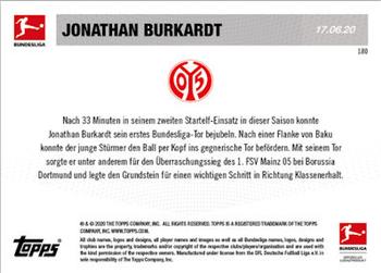 2019-20 Topps Now Bundesliga German #180 Jonathan Burkardt Back