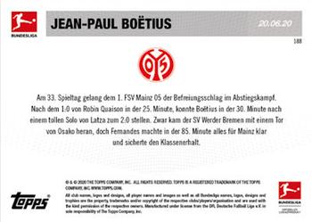 2019-20 Topps Now Bundesliga German #188 Jean-Paul Boëtius Back