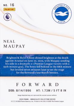 2020 Panini Immaculate Collection - Sapphire #16 Neal Maupay Back