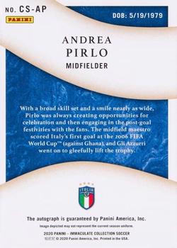 2020 Panini Immaculate Collection - Celebration Signatures #CS-AP Andrea Pirlo Back